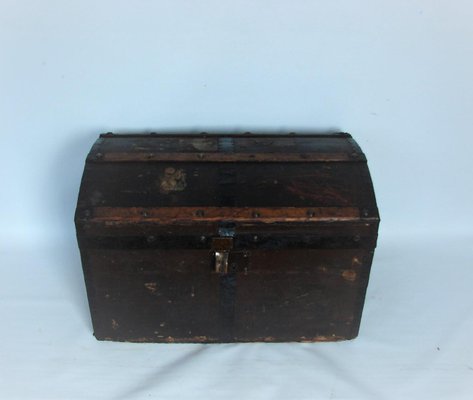 Vintage Wood and Metal Trunk-XHP-1250662