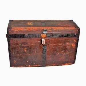 Vintage Wood and Metal Trunk-XHP-1250662