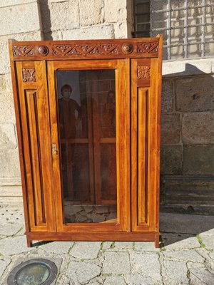 Vintage Wood Bookcase, 1940s-GEL-866128