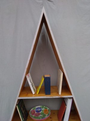 Vintage Wood Bookshelf, 1980s-KIM-888112