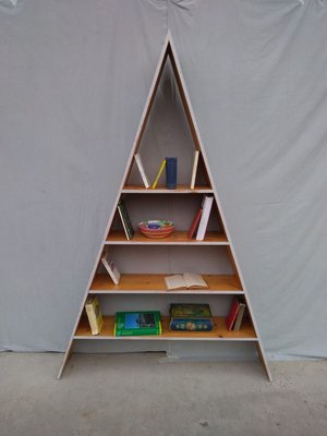 Vintage Wood Bookshelf, 1980s-KIM-888112