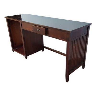 Vintage Wood Hotel Desk with Drawer-TCS-1419529