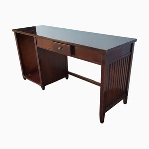 Vintage Wood Hotel Desk with Drawer-TCS-1419529