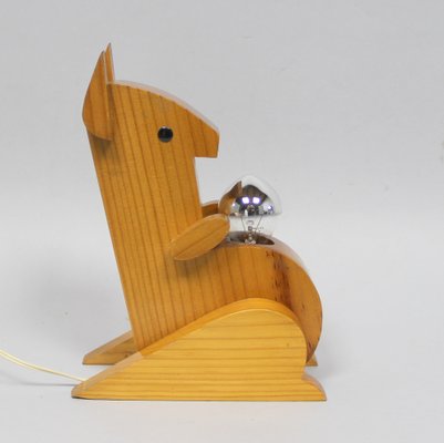 Vintage Wood Kangaroo Lamp-NE-1721104