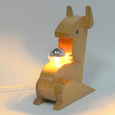 Vintage Wood Kangaroo Lamp-NE-1721104