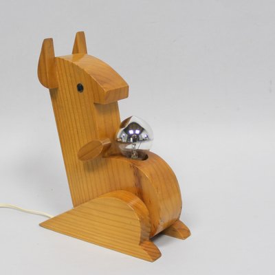 Vintage Wood Kangaroo Lamp-NE-1721104