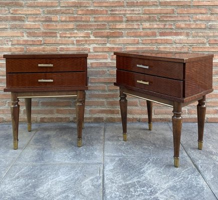 Vintage Wood Nightstands, 1970s, Set of 2-NOU-750333