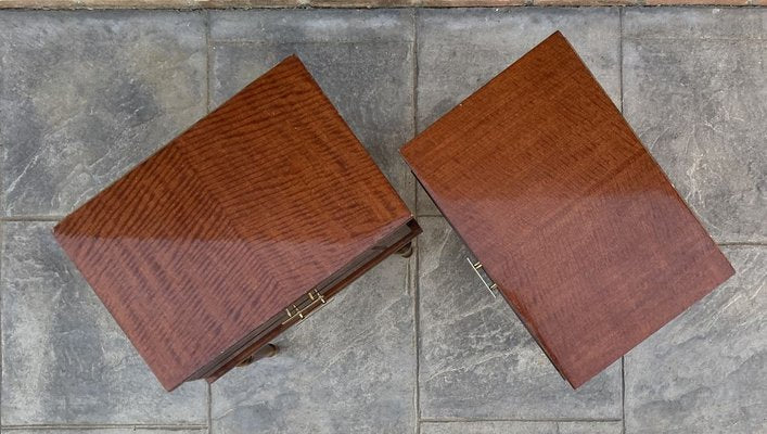 Vintage Wood Nightstands, 1970s, Set of 2-NOU-750333