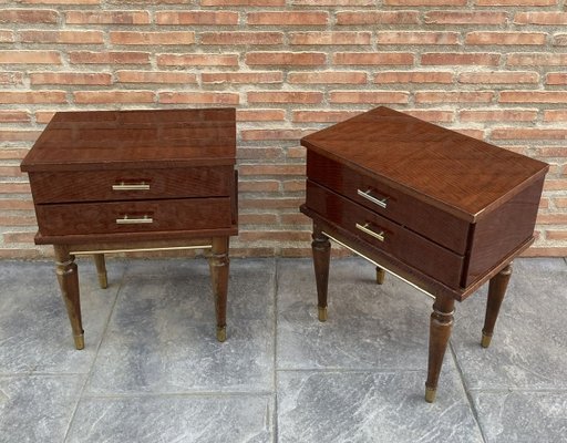 Vintage Wood Nightstands, 1970s, Set of 2-NOU-750333