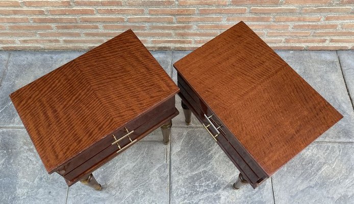 Vintage Wood Nightstands, 1970s, Set of 2-NOU-750333