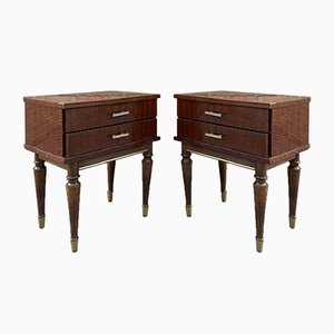 Vintage Wood Nightstands, 1970s, Set of 2-NOU-750333