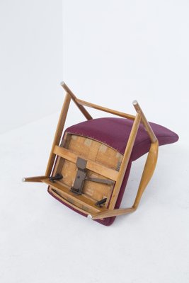 Vintage Wood Reclining Armchair attributed Giò Ponti, 1950s-RCE-1398335