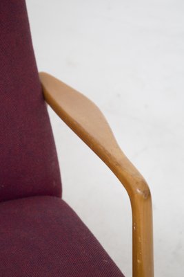 Vintage Wood Reclining Armchair attributed Giò Ponti, 1950s-RCE-1398335