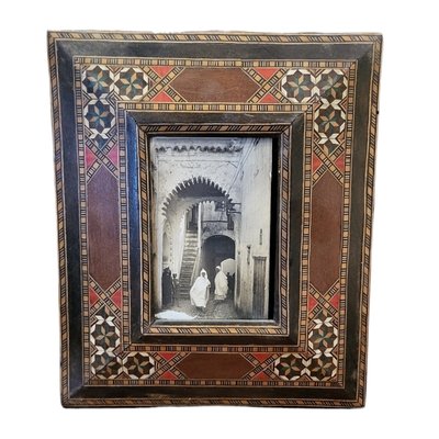 Vintage Wooden and Inlaid Wood Frame-TCS-1744382