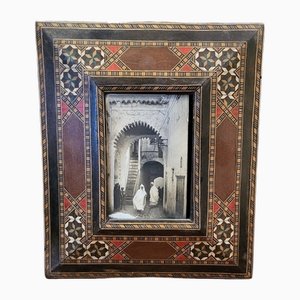 Vintage Wooden and Inlaid Wood Frame-TCS-1744382