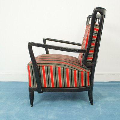 Vintage Wooden Armchair and Sofa Set, 1950s, Set of 2-ZLY-708997