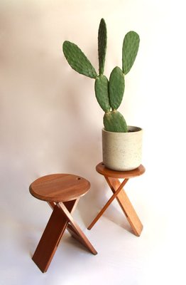 Vintage Wooden Bankotte Stool from Butzke, 1980s-HUY-783465