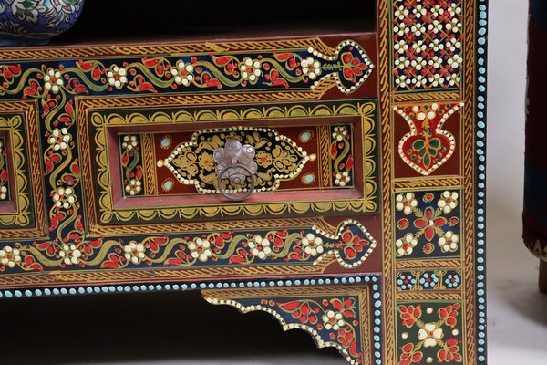 Vintage Wooden Bookshelf, Afghanistan, 1990s-UZN-1726355