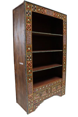 Vintage Wooden Bookshelf, Afghanistan, 1990s-UZN-1726355