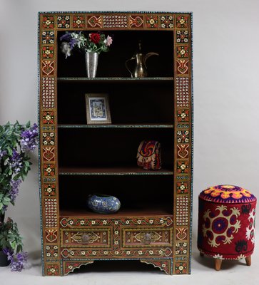 Vintage Wooden Bookshelf, Afghanistan, 1990s-UZN-1726355