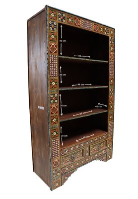 Vintage Wooden Bookshelf, Afghanistan, 1990s-UZN-1726355