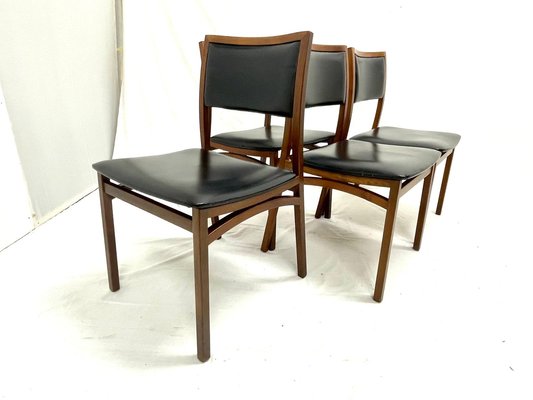 Vintage Wooden Chairs in Skai, Italy, 1960s, Set of 4-FDH-2017204