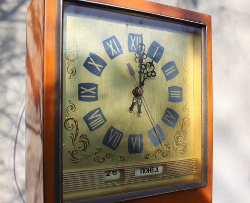 Vintage Wooden Desk Clock Jantar, 1970s-UWJ-1776175