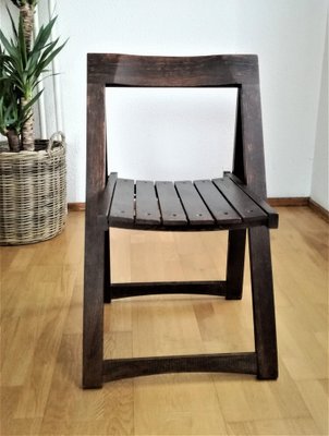 Vintage Wooden Folding Chair, Yugoslavia, 1980s-NKJ-1295604