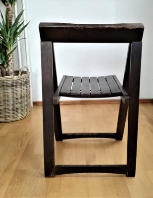 Vintage Wooden Folding Chair, Yugoslavia, 1980s-NKJ-1295604