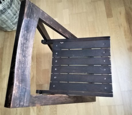 Vintage Wooden Folding Chair, Yugoslavia, 1980s-NKJ-1295604