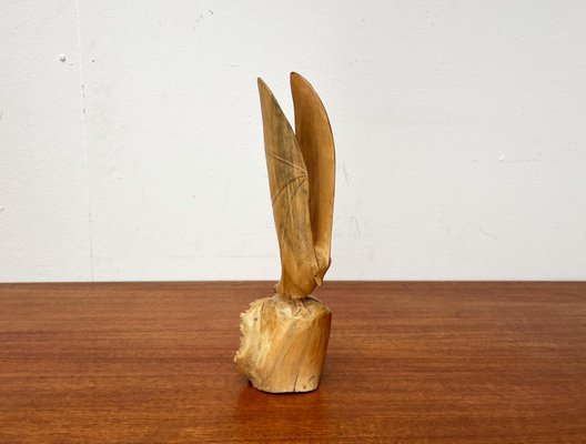 Vintage Wooden Hand Carved Bat Figurine, 1970s-UAH-2041719