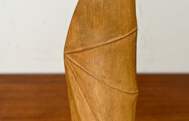 Vintage Wooden Hand Carved Bat Figurine, 1970s-UAH-2041719