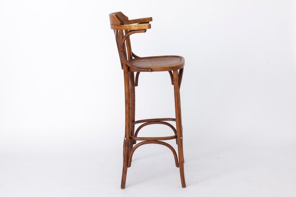 Vintage Wooden Irish Pub High Stool in Bentwood, 1960s-DOM-2018175