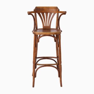 Vintage Wooden Irish Pub High Stool in Bentwood, 1960s-DOM-2018175