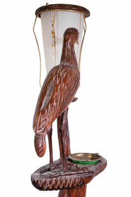 Vintage Wooden Lamp with Bird by Aldo Tura, Italy, 1950s-ZCI-1194512