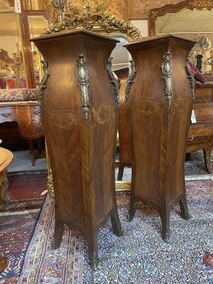 Vintage Wooden Pedestals, Set of 2-NSG-1740147