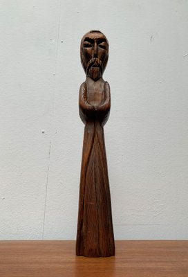 Vintage Wooden Sacral Figurine Sculpture-UAH-1192493