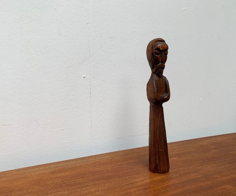 Vintage Wooden Sacral Figurine Sculpture-UAH-1192493