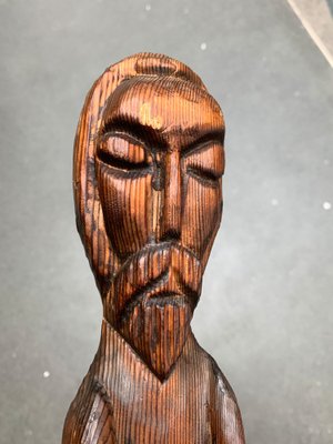 Vintage Wooden Sacral Figurine Sculpture-UAH-1192493