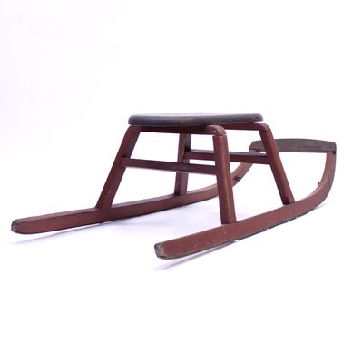 Vintage Wooden Sled, 1940s-KQ-787336