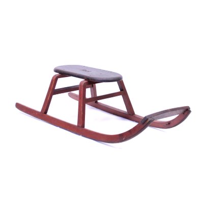 Vintage Wooden Sled, 1940s-KQ-787336