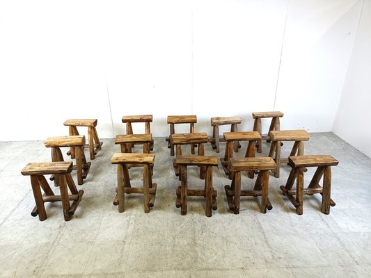 Vintage Wooden Stools, 1970s-IRH-1741659