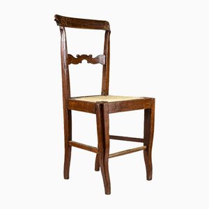 Vintage Wooden & Straw Chair-RAQ-1134406