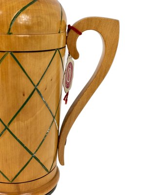 Vintage Wooden Thermos Pitchers, Italy, 1950s, Set of 2-LYQ-1171748