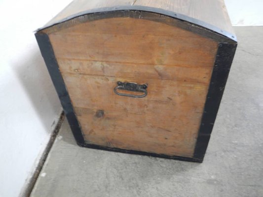 Vintage Wooden Trunk, 1950s-WWQ-1333369