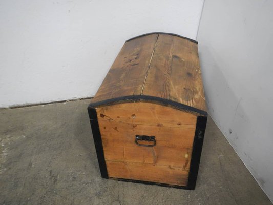 Vintage Wooden Trunk, 1950s-WWQ-1333369