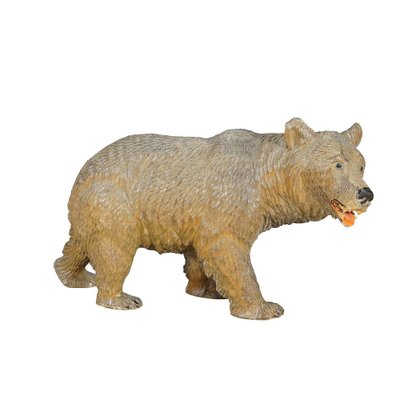 Vintage Wooden Walking Bear, Brienz, 1930s-KJP-1388288