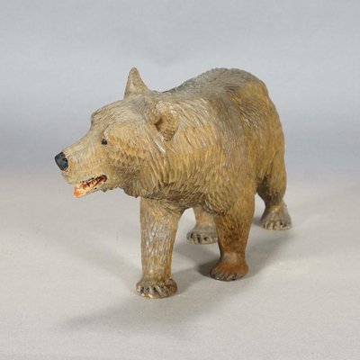 Vintage Wooden Walking Bear, Brienz, 1930s-KJP-1388288