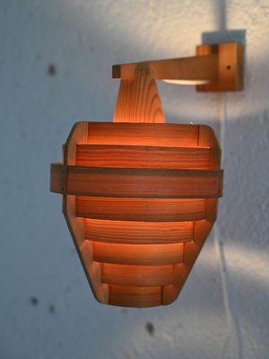 Vintage Wooden Wall Light, 1960s-QWP-2033971