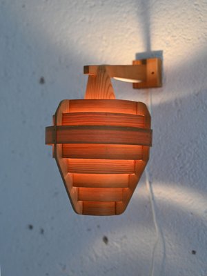 Vintage Wooden Wall Light, 1960s-QWP-2033971